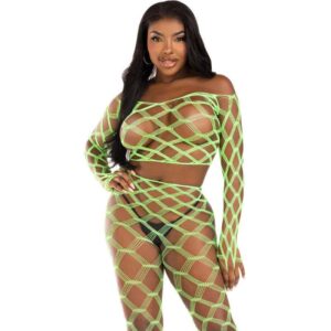 Leg Avenue Hardcore Green 2-Piece Top & Leggings Set