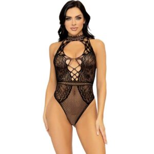 Leg Avenue - Lace Bodysuit with Keyhole Detail