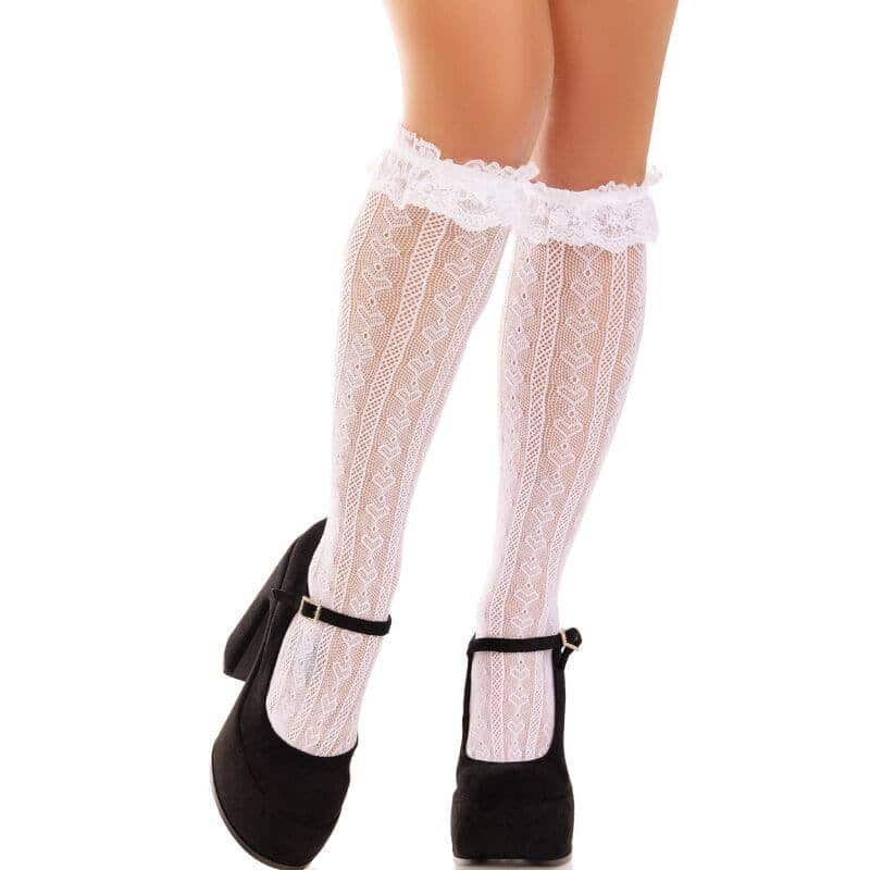 Knee High Ruffle Socks by Leg Avenue
