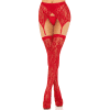 Leg Avenue - Meias Coxas Renda Vermelho