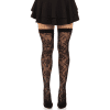 Leg Avenue Wild Roses Thigh High Net Tights