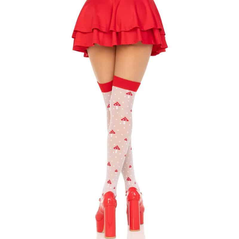 Leg Avenue Red & White Mushroom Knee Highs Leg Avenue Red & White Mushroom Knee Highs