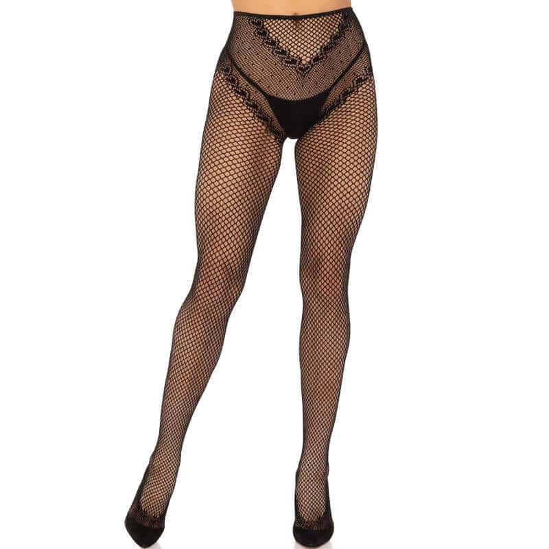 Leg Avenue Black Fishnet Hold Ups