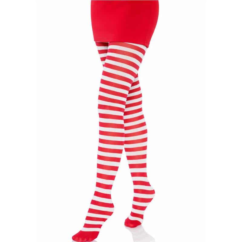 Leg Avenue Red & White Stripe Hosiery Leg Avenue Red & White Stripe Hosiery