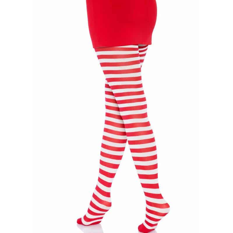 Leg Avenue Red & White Stripe Hosiery Leg Avenue Red & White Stripe Hosiery