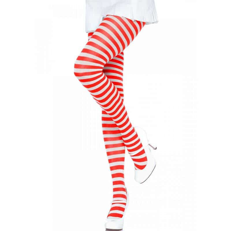 Leg Avenue Red & White Stripe Hosiery
