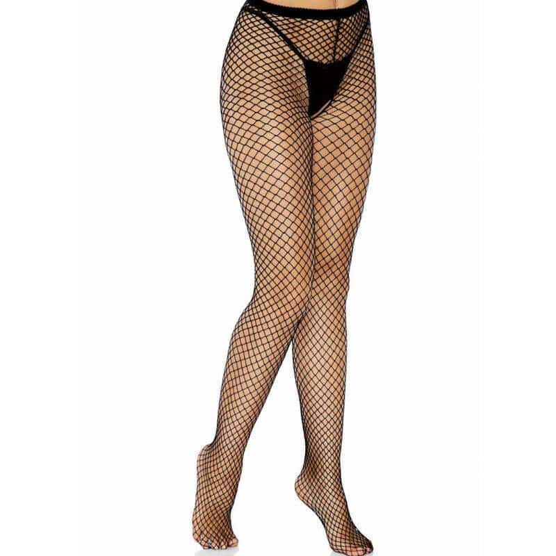 Leg Avenue Black Net Tights Crotchless Leg Avenue Black Net Tights Crotchless