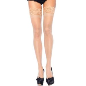 Leg Avenue Beige Stay Up Tights