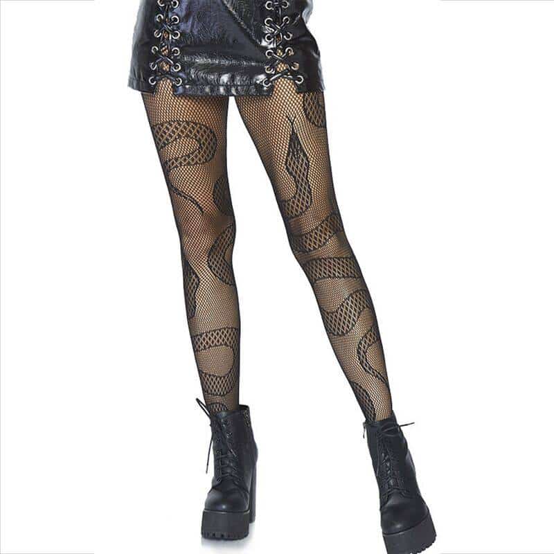 Leg Avenue Net Tights with Snake Print Leg Avenue Net Tights with Snake Print