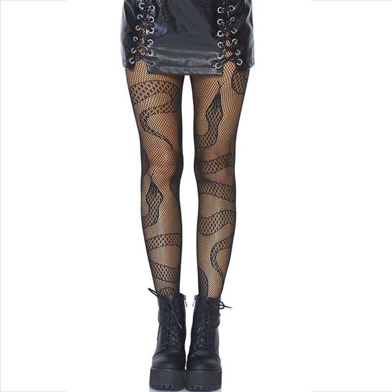 Leg Avenue Net Tights with Snake Print