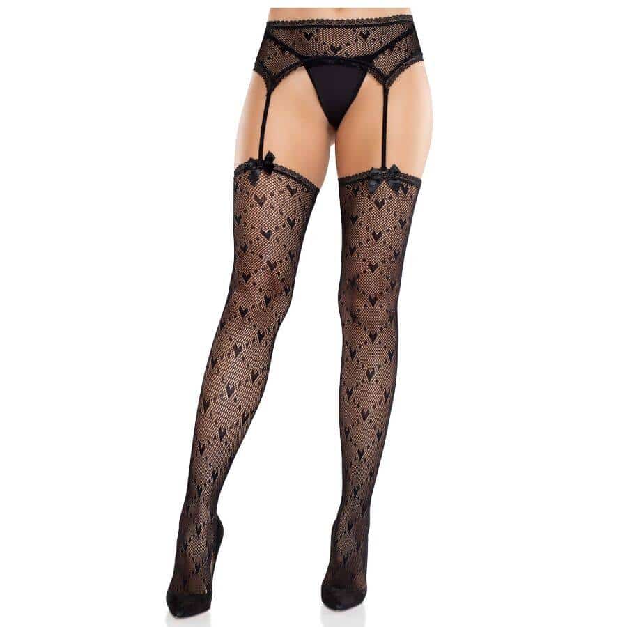 Leg Avenue Meias de seda com ligas