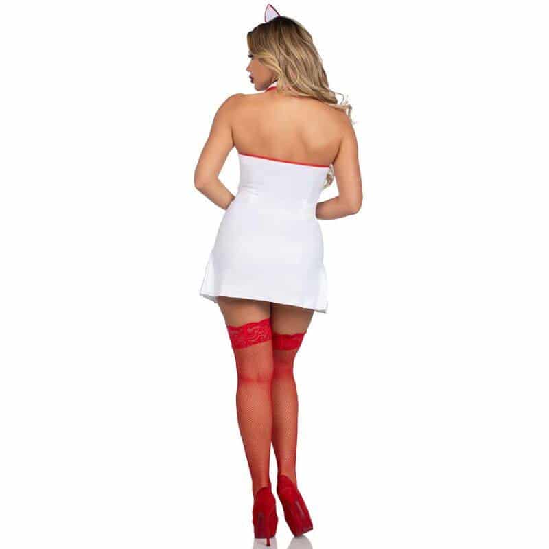 Leg Avenue - Traje de Enfermeira Chefe Branco S/M Leg Avenue - Traje de Enfermeira Chefe Branco S/M