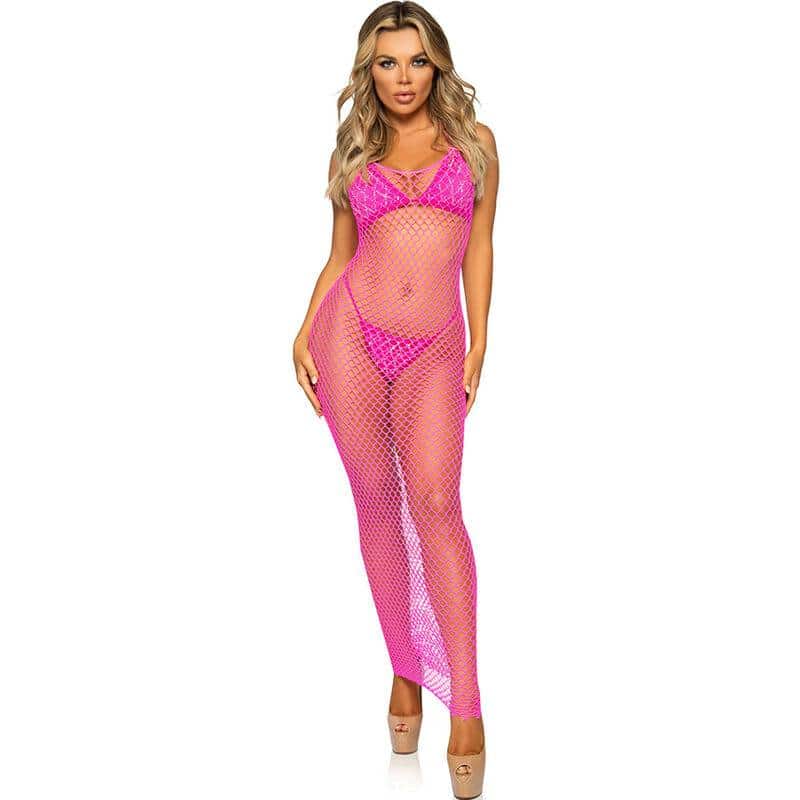 Leg Avenue - FUCHSIA LONG DRESS WITH OPEN BACK Leg Avenue - FUCHSIA LONG DRESS WITH OPEN BACK