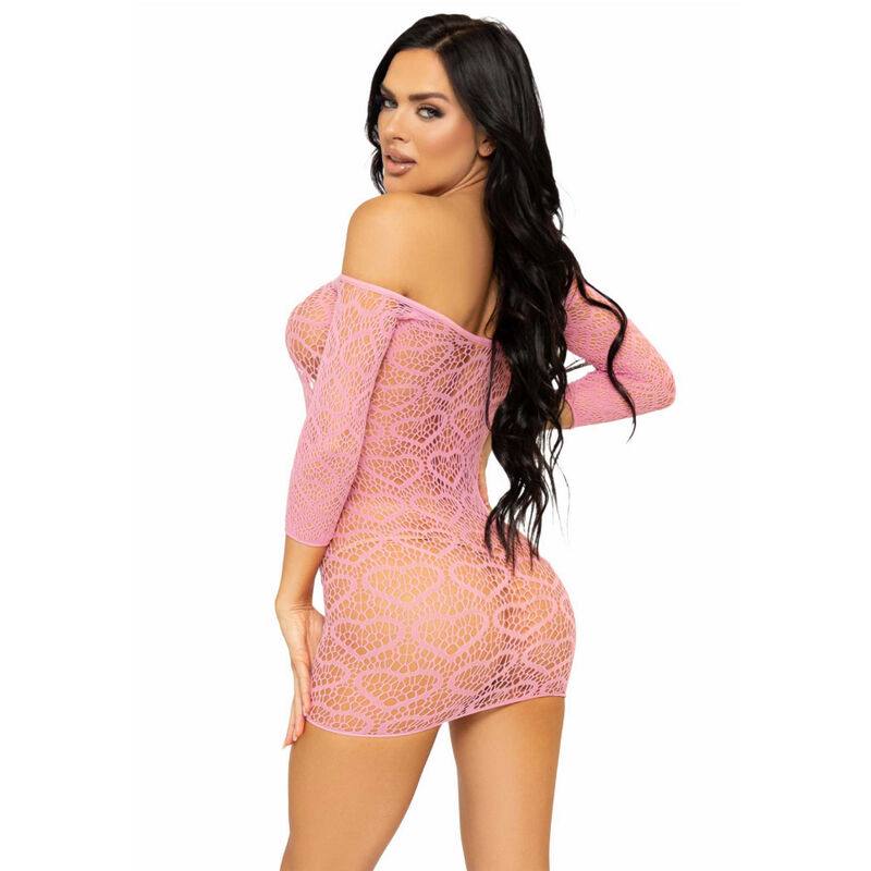 Leg Avenue Heart Net Mini Dress One Size Pink Leg Avenue Heart Net Mini Dress One Size Pink