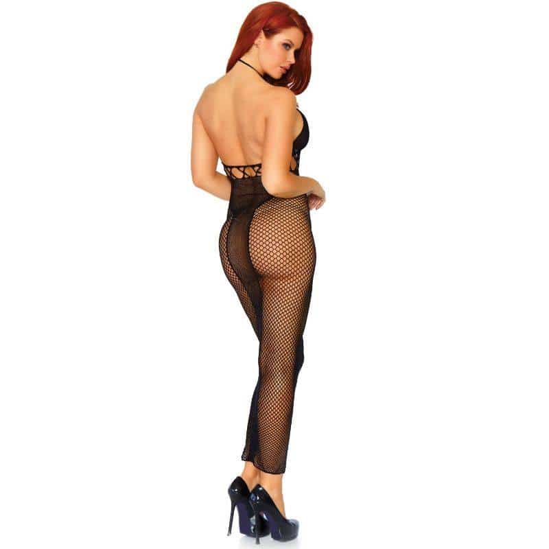 Leg Avenue Dual Net Halter Dress Leg Avenue Dual Net Halter Dress
