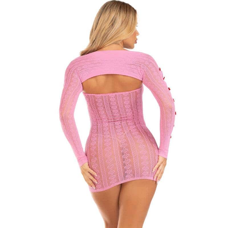 Leg Avenue Heart & Bows Pink Jumpsuit Leg Avenue Heart & Bows Pink Jumpsuit