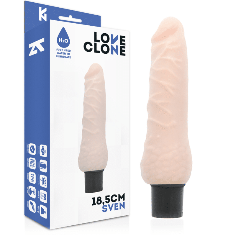 Loveclone - SVEN 18.5 CM SELF-LUBRICATING RealISTIC VIBRATOR