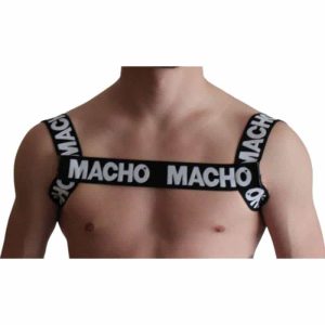 Macho Double Strap Harness Black