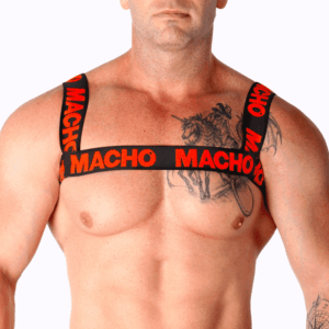 Macho Double Strap Red Harness