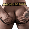 Macho MX25AC Jock de Imitação Couro Amarelo