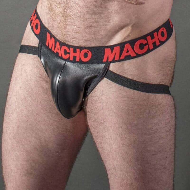Macho Red Leather Jock Strap MX25RC Macho Red Leather Jock Strap MX25RC
