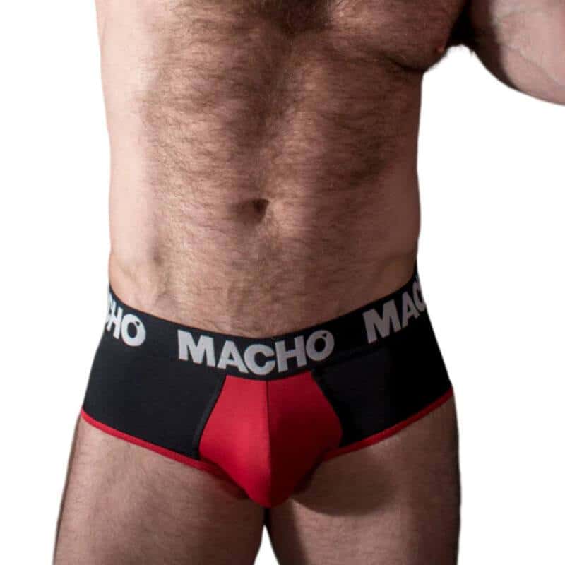 Macho - Classic Cut MS26N Black and Red Slip Size L Macho - Classic Cut MS26N Black and Red Slip Size L