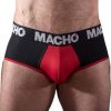 Macho - Classic Cut MS26N Black and Red Slip Size L