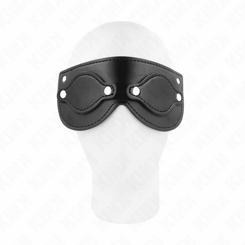 Máscara Kink de couro com coberturas oculares amovíveis Máscara Kink de couro com coberturas oculares amovíveis