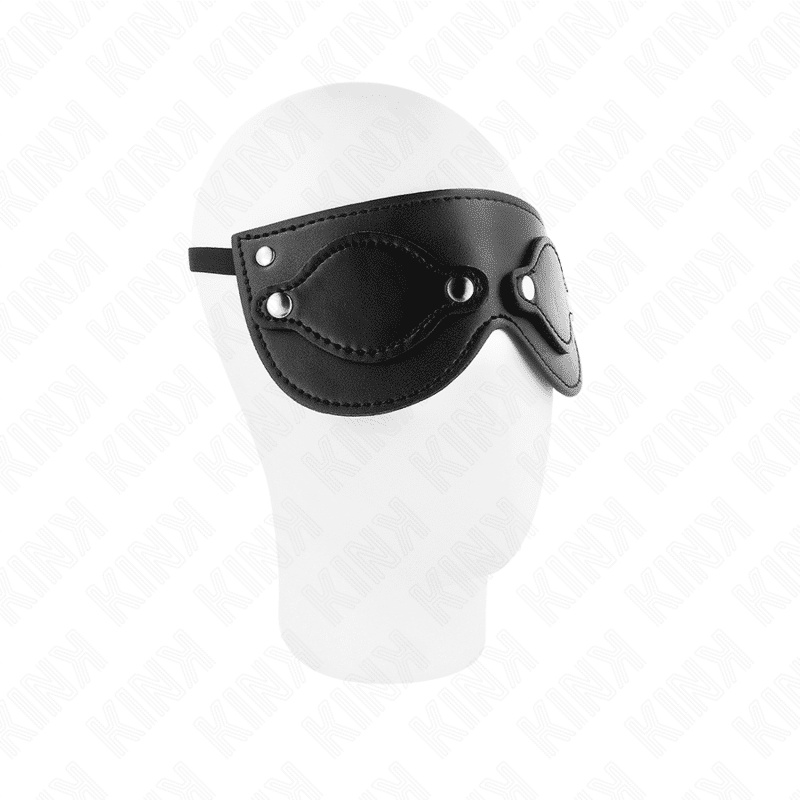 Máscara Kink de couro com coberturas oculares amovíveis Máscara Kink de couro com coberturas oculares amovíveis
