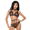 Me-Seduce - DOTTY TWO-PIECE SET IN Black SIZE L/XL