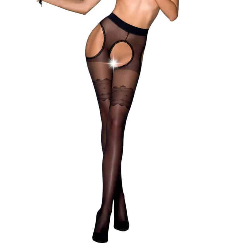 Passion TIOPEN 002 20 Den Black Legwear