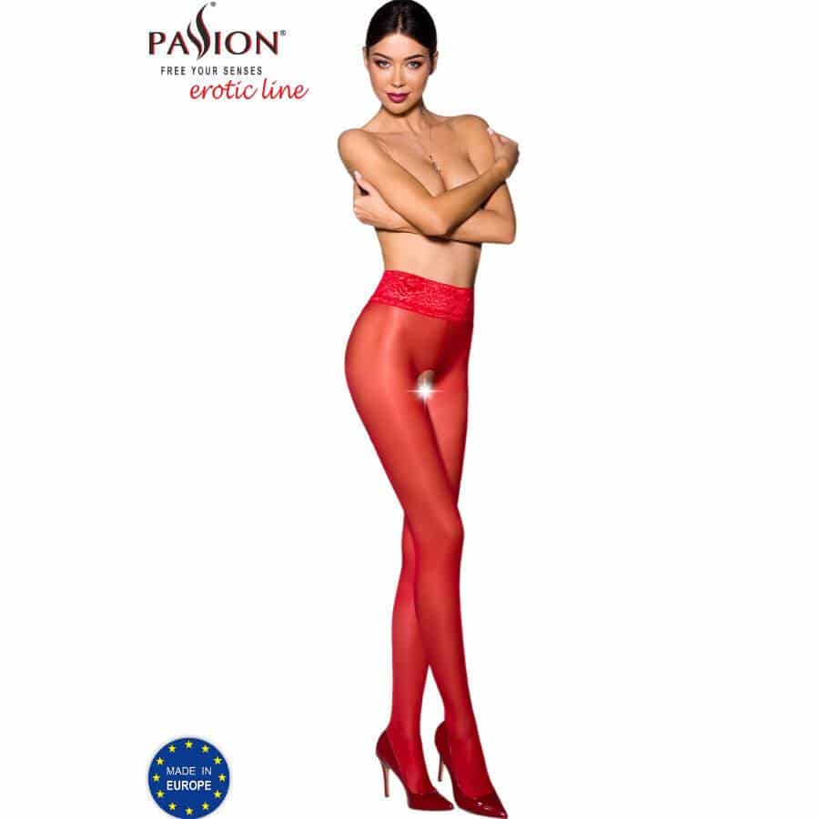 Passion Red Fishnet Tights 30 DEN