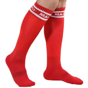 Macho Red Football Socks