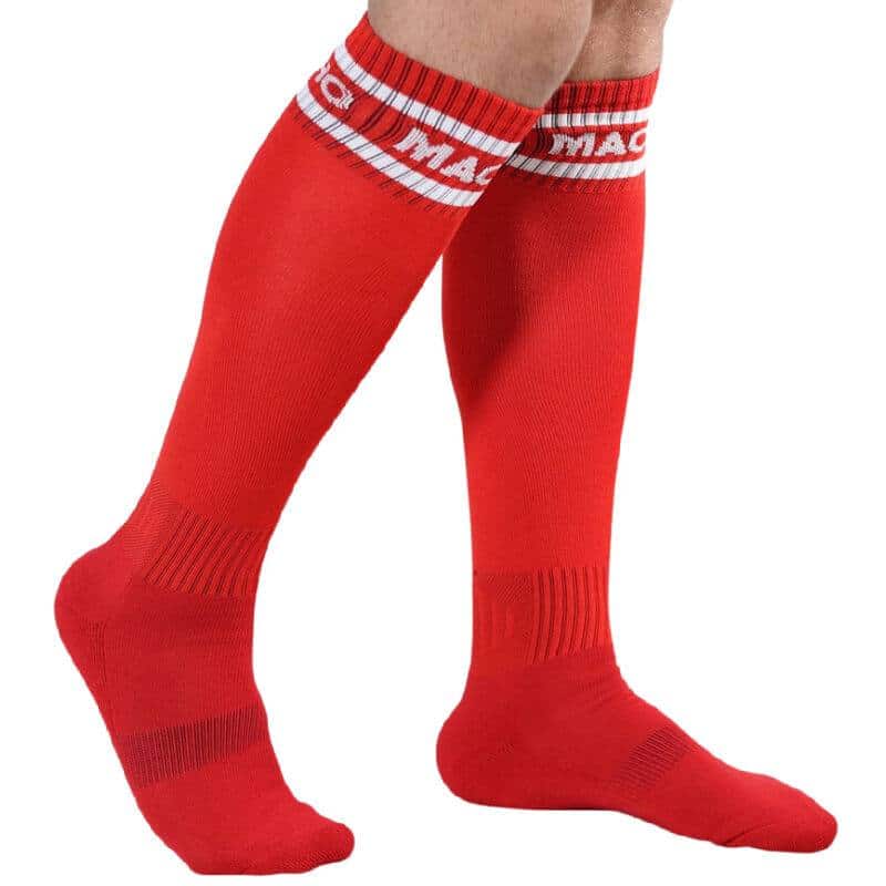 Macho Red Football Socks