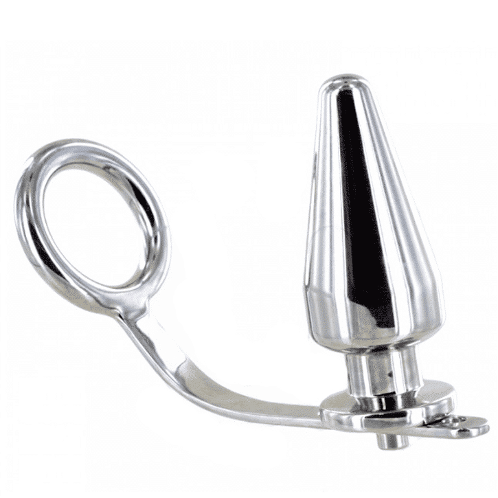 Metal Hard - Anel Testículo Acero com Plug