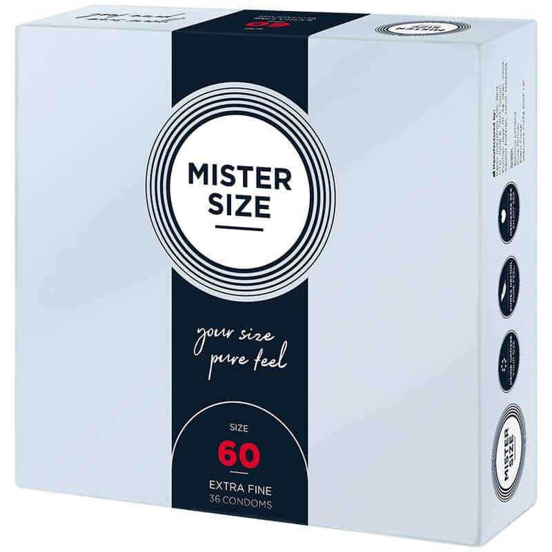 Mister Size - XL CONDOMS 60 MM (36 PACK) FOR ULTIMATE COMFORT Mister Size - XL CONDOMS 60 MM (36 PACK) FOR ULTIMATE COMFORT
