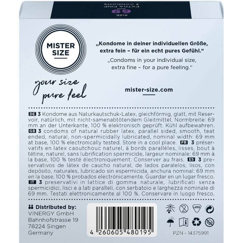 Mister Size - XXXL CONDOMS 69 MM (PACK OF 3) Mister Size - XXXL CONDOMS 69 MM (PACK OF 3)