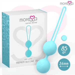 Moressa - OSIAN TRES BOLAS DE SILICONA TURQUESA PARA SUELO PÉLVICO