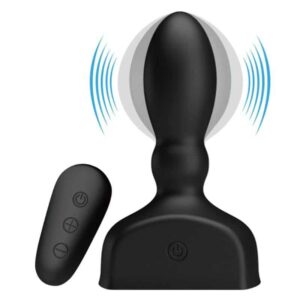 Mr Play Remote Control Black Anal Plug with Inflation