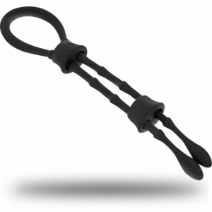 Ohmama Fetish Silicone Cock Ring with Testicle Strap