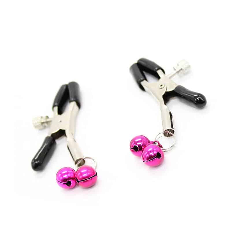 Ohmama Fetish Nipple Clamps Pink Bell Ohmama Fetish Nipple Clamps Pink Bell