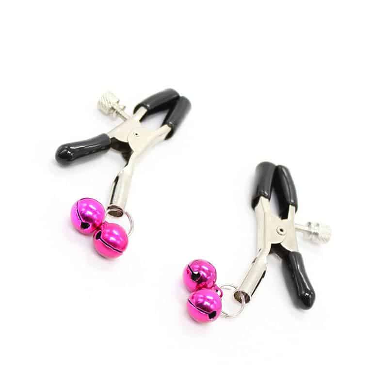 Ohmama Fetish Nipple Clamps Pink Bell Ohmama Fetish Nipple Clamps Pink Bell