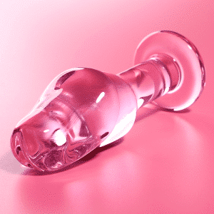 Anal PLUG BY IBIZA Nebula Series - MODEL 6 Pink BOROSILICATE GLASS 12.5 CM -O- 4 CM