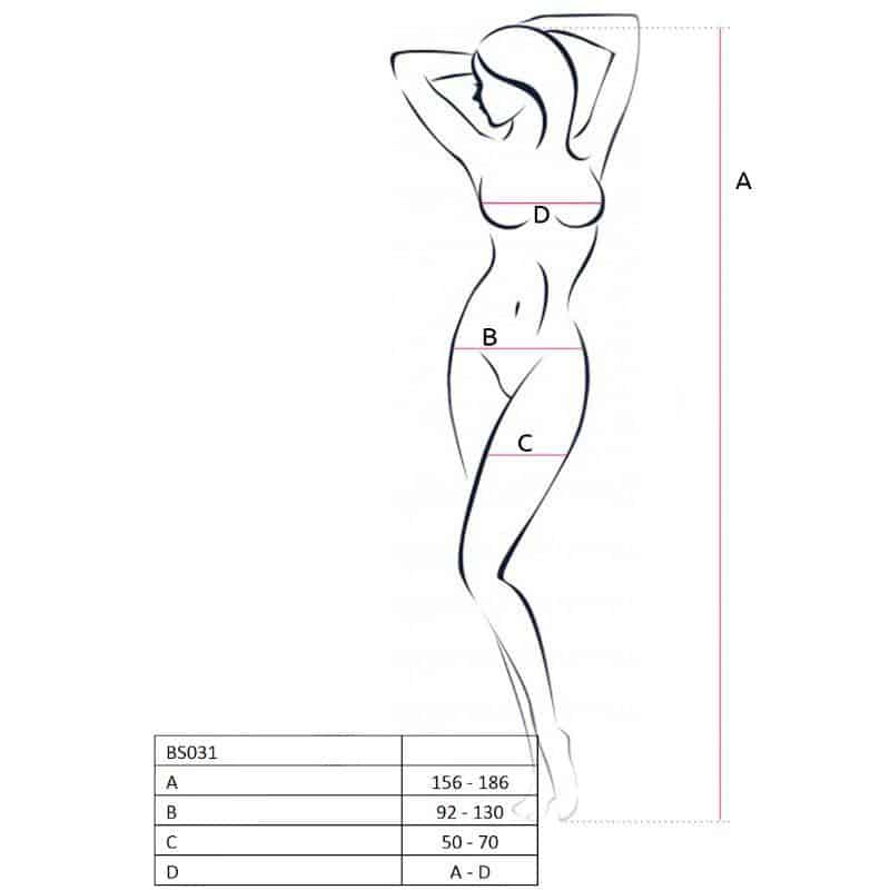Passion Woman BS031 Black Fishnet Bodystocking Passion Woman BS031 Black Fishnet Bodystocking