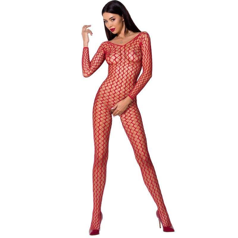 Passion Red BS068 Fishnet Bodystocking