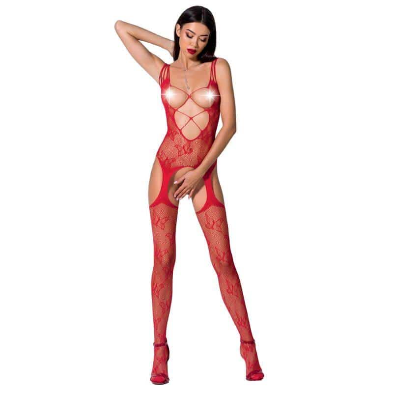 Passion Red BS075 Fishnet Bodystocking