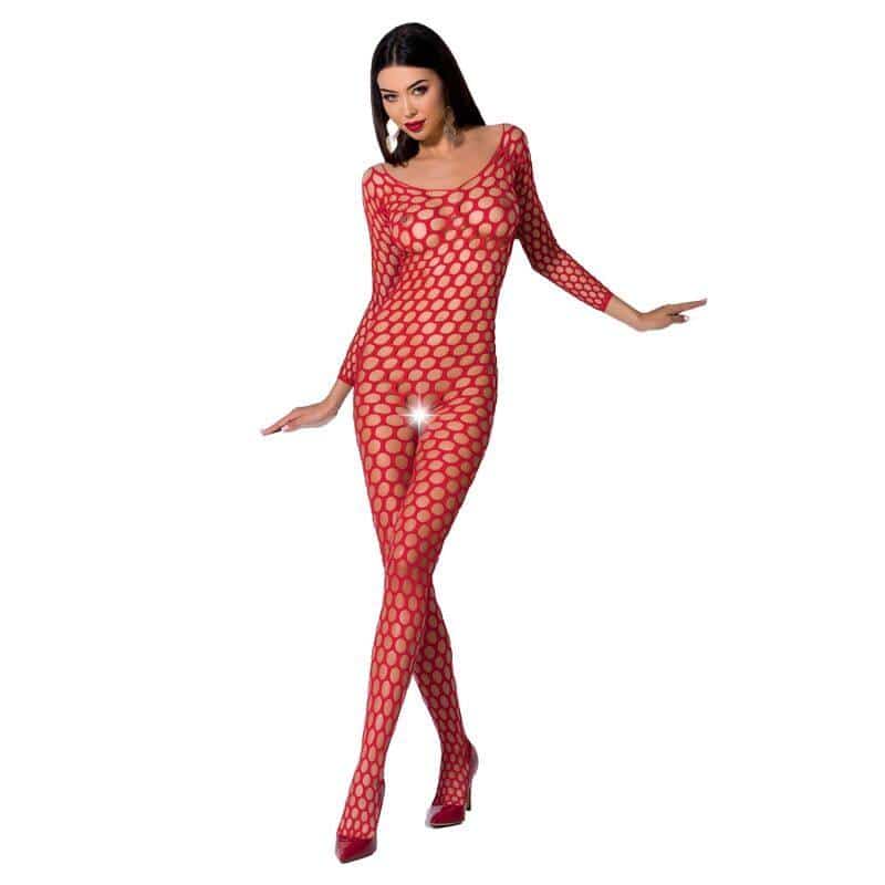 Passion Red One Size BS077 Fishnet Bodystocking