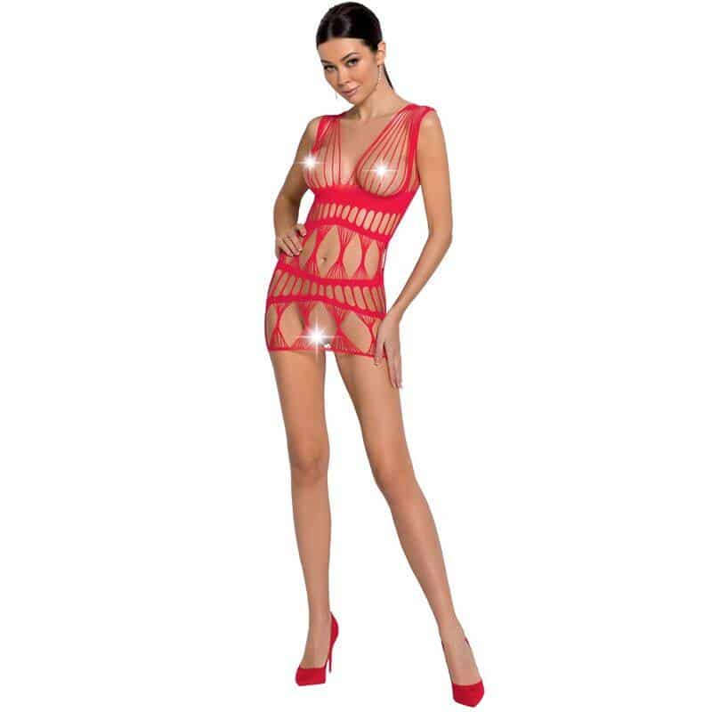 Passion Red BS089 Body Stocking Lingerie
