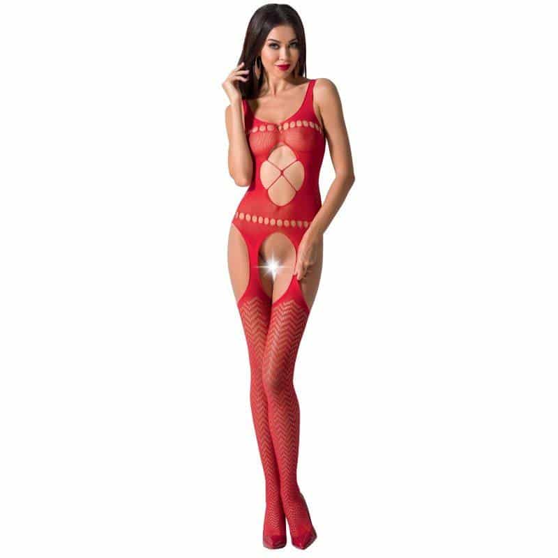 Passion BS057 Red Fishnet Bodystocking