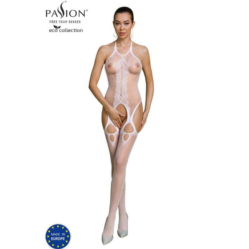Passion - ECO BS013 WHITE BodySTOCKing FOR A Perfect Fit